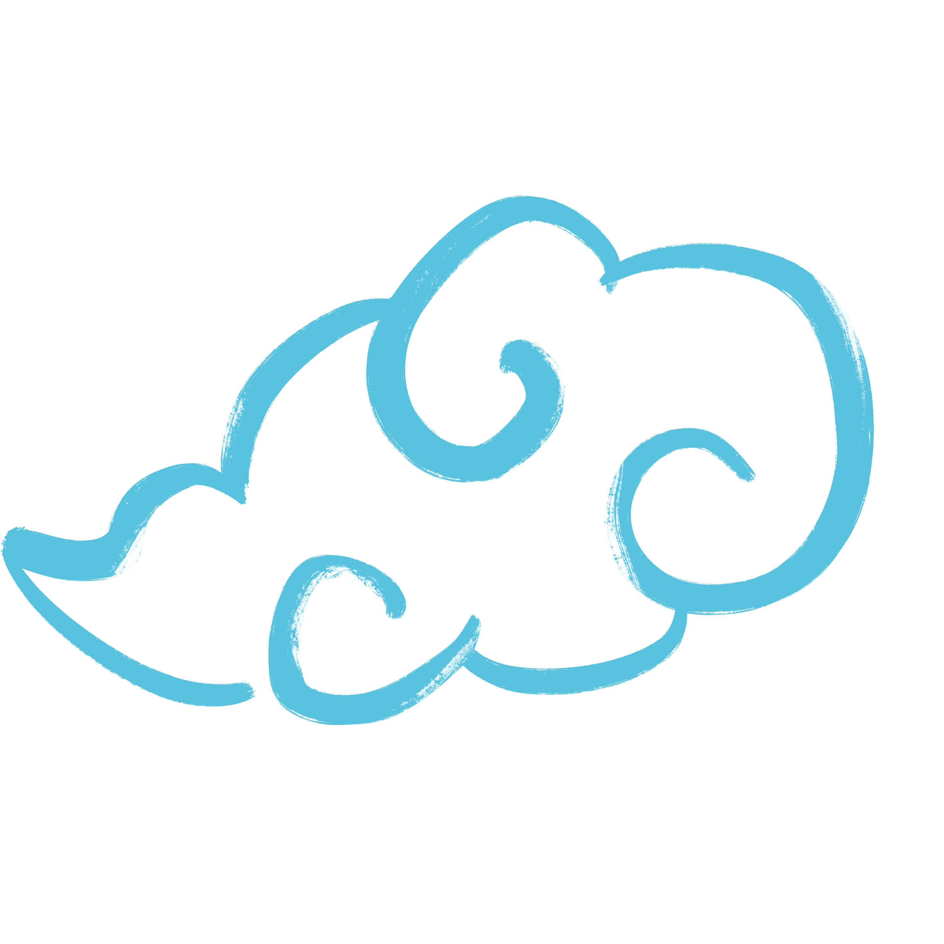 blue cloud doodle