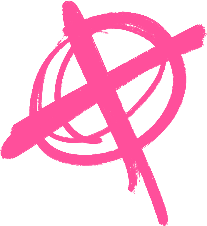 pink X circle